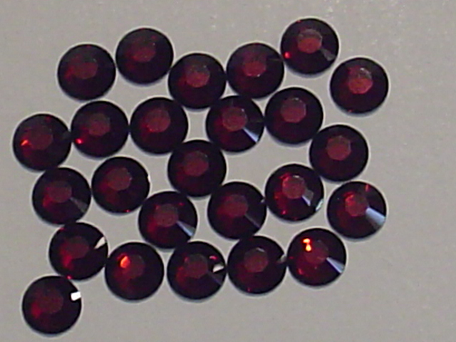 1 Gross 7ss DARK SIAM FLATBACK European Rhinestones